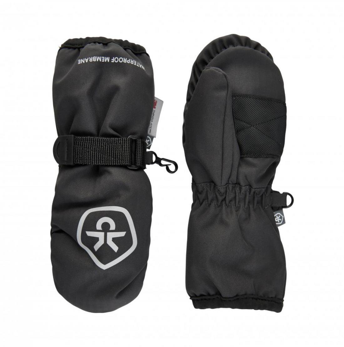 Mittens Waterproof, black, size 6-8Y