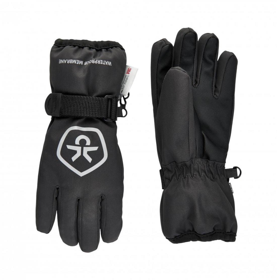 Gloves, waterproof, black, size 6-8Y