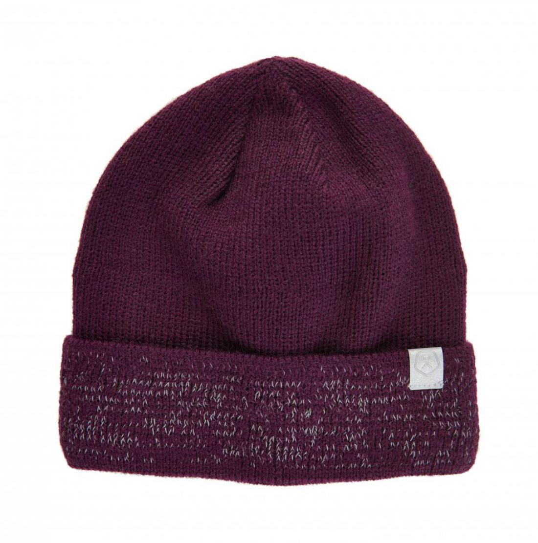 Hat, w. reflective knitting, potent purple, size 56