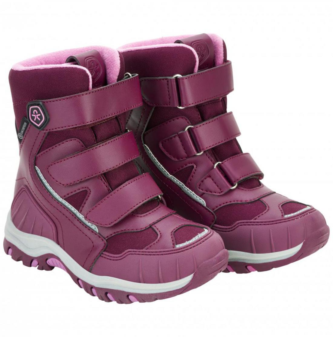 Boots high cut w. 3 velcro, WP, potent purple, size 35